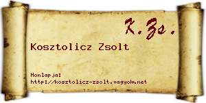 Kosztolicz Zsolt névjegykártya