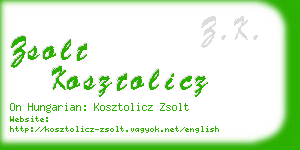zsolt kosztolicz business card